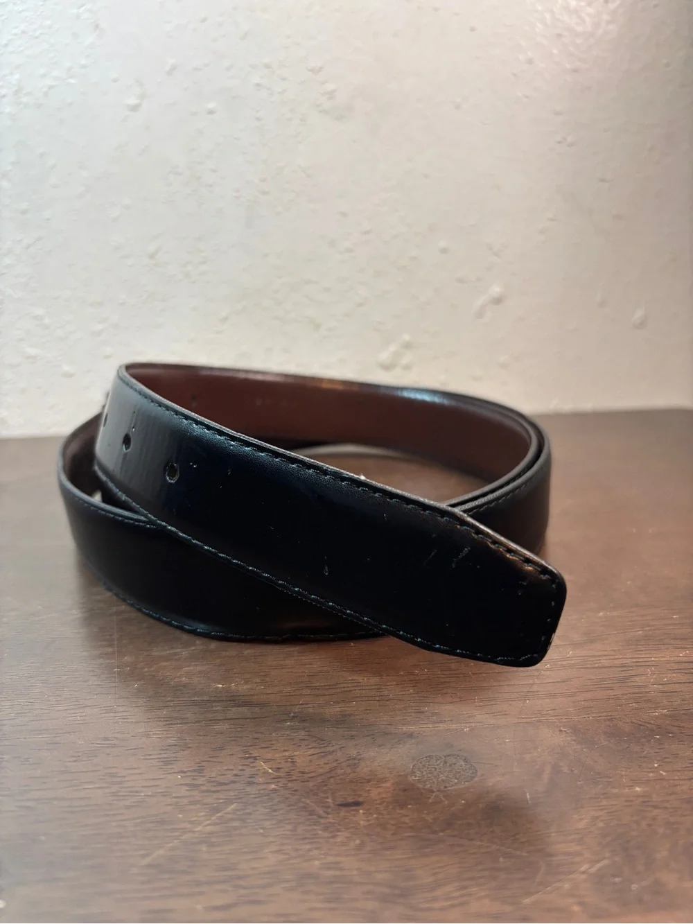 Classic Black Reversible Belt with Silver Buckle